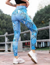 High Waist Leggings Women Snake Print - Active Hygiene Online