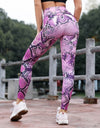 High Waist Leggings Women Snake Print - Active Hygiene Online