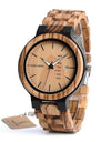 Auto Date Wood Timepieces Quartz Wrist Wristwatches - Active Hygiene Online
