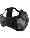 Tactical Foldable Mesh Mask With Ear Protection for Airsoft Paintball with Adjustable Elastic Belt Strap - Active Hygiene Online