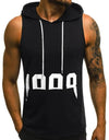 Print Sleeveless Hooded Bodybuilding Pocket Tight-drying Tops - Active Hygiene Online