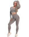 Women Seamless Gym Yoga Set Fitness Sports Suits Leggings Sport Women Fitness High Waist  Woman Push Up Leggings Long Sleeve - Active Hygiene Online