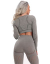 Women Seamless Gym Yoga Set Fitness Sports Suits Leggings Sport Women Fitness High Waist  Woman Push Up Leggings Long Sleeve - Active Hygiene Online