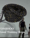 TOMSHOO Battle Rope Workout Training Undulation Rope Exercise Fitness Rope 38mm Diameter 12m Length battle rope Gym Equipment - Active Hygiene Online