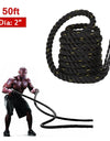 TOMSHOO Battle Rope Workout Training Undulation Rope Exercise Fitness Rope 38mm Diameter 12m Length battle rope Gym Equipment - Active Hygiene Online